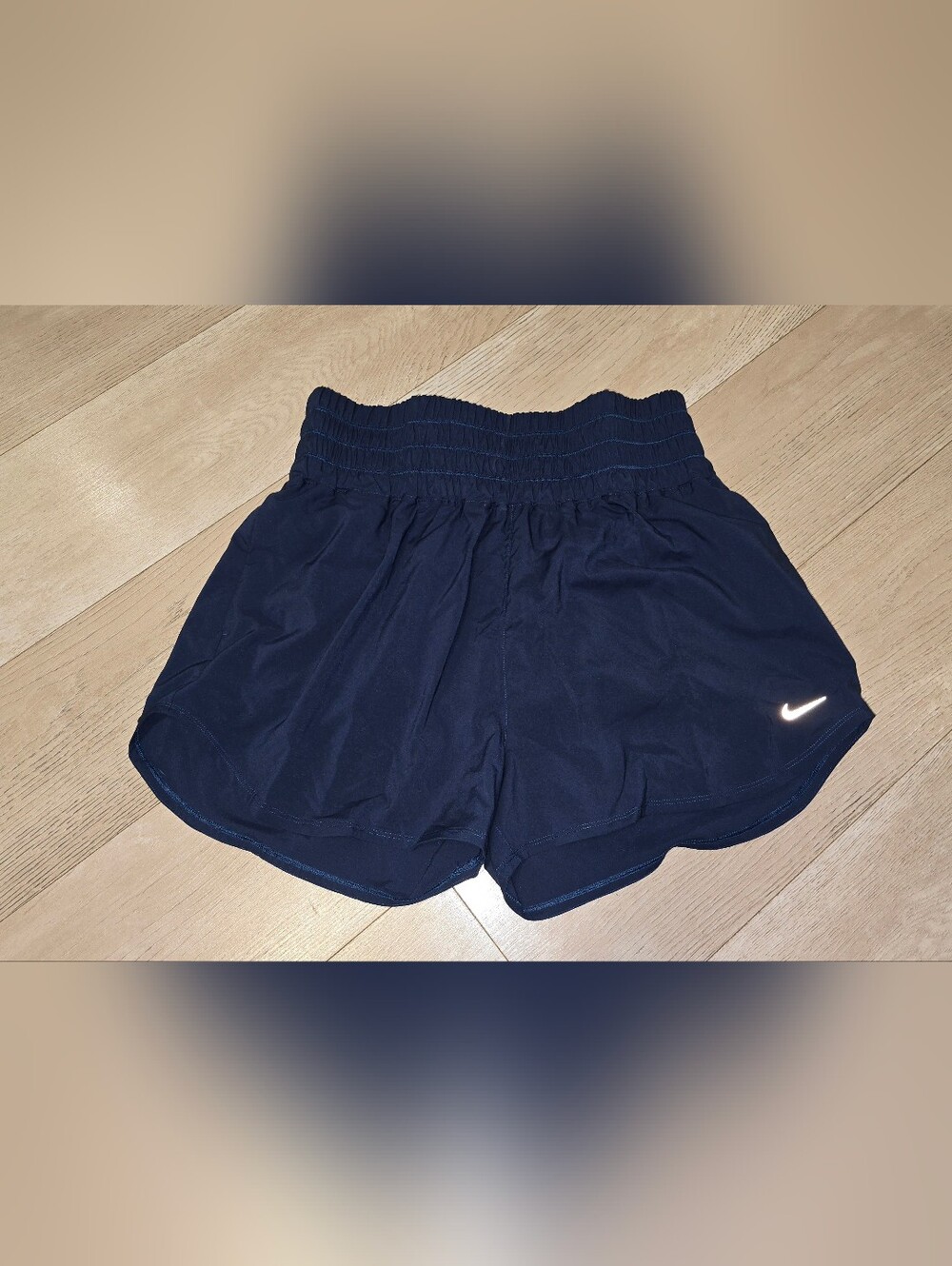 Nike Women's Navy Elastic-Waist Athletic Shorts